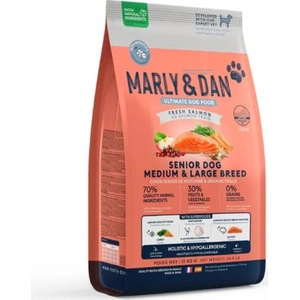 Marly & Dan Senior Dog Medium & Large Breed Fresh Salmon Holistic & Hypoallergenic 12kg sausas ėdalas