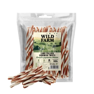 WILD FARM Sumuštinis su ėriena ir menke 500g skanėstai šunims