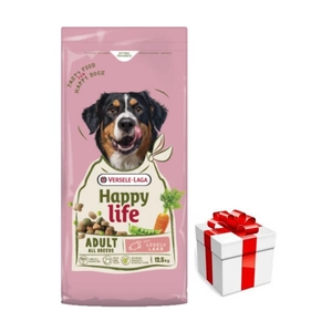VERSELE-LAGA Happy Life Adult su ėriena 12,5 kg - suaugusių didelių veislių šunų ėdalas su ėriena + Staigmena Šunui