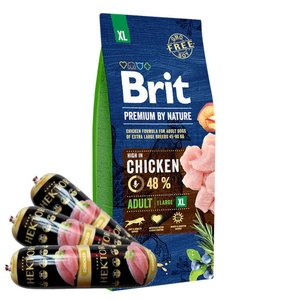 BRIT Premium By Nature Adult XL 15kg + Hektor paukštienos batonas 3x900g