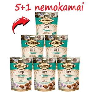Carnilove pusiau drėgni užkandžiai, karpis su čiobreliais, 200 g 5+1 nemokamai