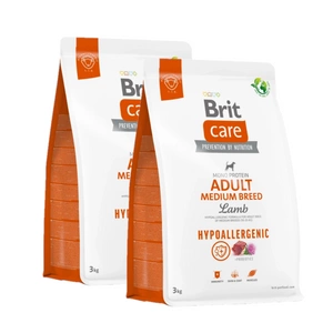 BRIT CARE Dog Hypoallergenic Adult Medium Breed Lamb 2x3kg