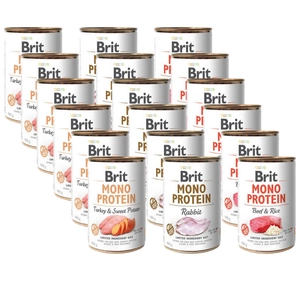 BRIT MONO PROTEIN Mišrių skonių 18x400g