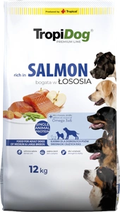 TROPIDOG Premium Adult medium & large breeds lašiša ir ryžiai 12kg