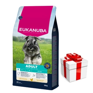 EUKANUBA Adult Small Breed Chicken 15kg + Staigmena Šunui