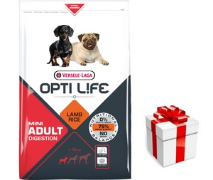 VERSELE-LAGA Opti Life Adult Digestion Mini 7,5kg + STAIGMENA ŠUNUI