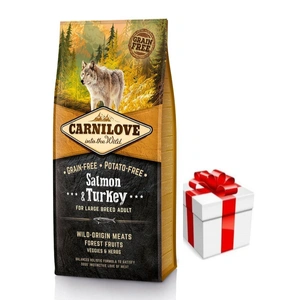 Carnilove lašiša ir kalakutiena didelių veislių suaugusiems 12kg + Staigmena Šunui