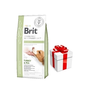 Brit gf veterinary diets dog Diabetes 2kg + Staigmena Šunui