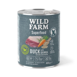 WILD FARM Superfood Duck (Antis su kvinoja, morkomis ir žolelėmis) 800 g pašaro šunims be grūdų