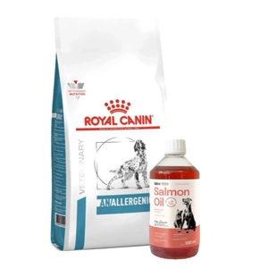 ROYAL CANIN Anallergenic AN18 8kg + LAB V Lašišų aliejus šunims ir katėms 500ml