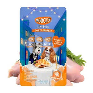 MOOCHIE Love Puree Chicken 4x15g šunų skanėstai su kepto vištienos skonio