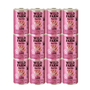 WILD FARM Paštetas su ėriena 12x400g - ėdalas katėms be glitimo