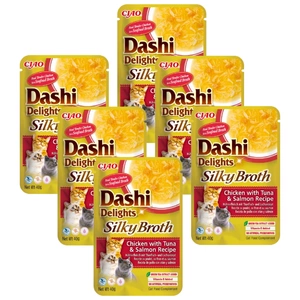 INABA Dashi Delights šilkinis sultinys su vištiena, tunu ir lašiša 6x40g