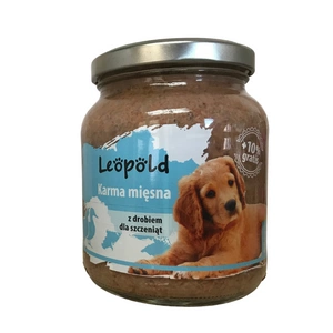 Leopold pašaras šuniukams su paukštiena 300g
