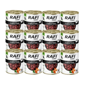 DOLINA NOTECI Šlapias ėdalas šunims Rafi Classic su elniena 12x800g