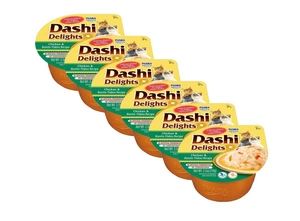 Inaba DASHI papildomas kačių ėdalas - šukučių ir vištienos skonio sultinys 6x70g