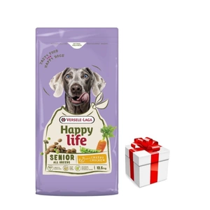 VERSELE-LAGA Happy Senior su vištiena 12,5 kg - vyresnio amžiaus šunų maistas su vištiena + Staigmena Šunui
