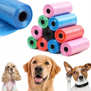 NUXIE Spalvoti maišeliai šunų išmatoms 10x15vnt