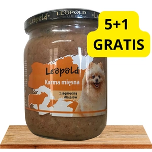 Leopold ėrienos ėdalas šunims 5x500g + 1 GRATIS