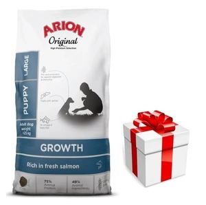 ARION Original Growth Salmon Puppy Large Breeds 12kg + Staigmena Šunui