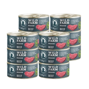 WILD FARM Mousse Beef 12x85g - putėsiai be grūdų katėms
