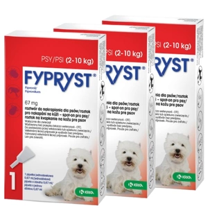 FYPRYST 67 mg (2-10 kg) užlašinamasis tirpalas šunims 1 pip. - 3vnt.