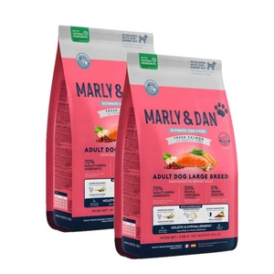 Marly & Dan Adult Dog Large Breed Fresh Salmon Holistic & Hypoallergenic 2x4kg sauso ėdalo