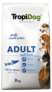 TROPIDOG Premium Adult medium & large breeds lašiša ir ryžiai 8kg