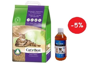 JRS Cats Best Nature Gold 10l / 5kg + LAB V Lašišų aliejus šunims ir katėms 250ml