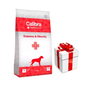 Calibra Veterinary Diets Dog Diabetes Obesity 12kg + Staigmena Šunui