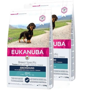 Eukanuba Breed Specific Adult Dachshund 2x2,5kg - 3% PIGIAU