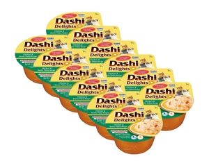 Inaba DASHI papildomas kačių ėdalas - šukučių ir vištienos skonio sultinys 12x70g