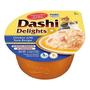 Inaba DASHI papildomas kačių ėdalas - vištienos ir tuno skonio sultinys 70 g