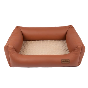 RECOBED sofa Linkoln eko oda, ruda ir smėlio spalvos L100x80cm