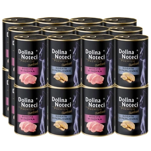 DOLINA NOTECI Premium sterilizuotoms katėms, turtingas kalakutiena/perlinė višta, 24x400g