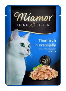 Miamor Feine Filets - drėgnas kačių maistas tunas krabų drebučiuose 100g