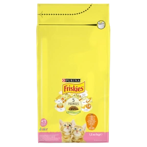 PURINA Friskies Junior Vištienos ir kalakutienos mišinys katėms su pienu 1,5kg