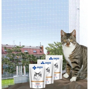 TRIXIE Apsauginis tinklas skaidrus 3x2 m + ENZO VET šlapalas su jautiena želė katėms 3x100g