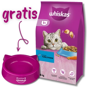WHISKAS Adult 14kg - sausas kačių maistas su tunu ir daržovėmis + KAČIŲ DUBENĖLIS NEMOKAMAI !!!