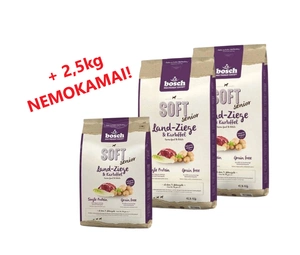 Bosch Soft Senior Goat & Potato 2x12,5 kg + 2,5kg NEMOKAMAI!