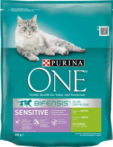 Purina One Cat Sensitive kalakutienos ėdalas katėms 800g