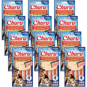 INABA Dog Churu (žuvies pagrindo) lašišos veget 12x(4x14g)