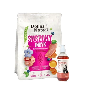 DOLINA NOTECI Premium sausas šunų maistas 3kg + LAB V Lašišų aliejus šunims ir katėms 500ml