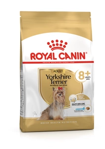 ROYAL CANIN Yorkshire Terrier Adult 8+ 3kg sausas ėdalas suaugusiems Jorkšyro terjerų veislės šunims, vyresniems nei 8 metų amžiaus
