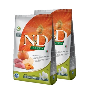 Farmina N&D Pumpkin Grain Free šunų veislės šunims BOAR AND APPLE ADULT MEDIUM & MAXI 2x12kg