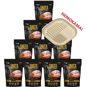 Tasty Dogs Life kalakutienos želė patiekalas 10x500g + nemokama šunų laižymo kilimėlis