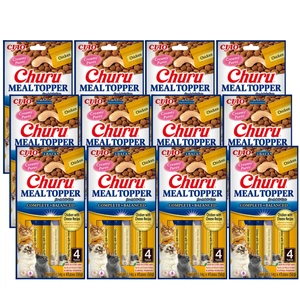 INABA kačių ėdalo papildas Vištienos su sūriu receptas 12x(4x14g)