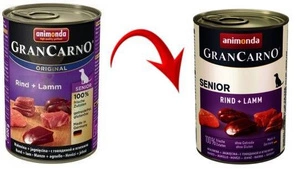 ANIMONDA GranCarno Senior  skonis: jautiena ir ėriena 12x400g