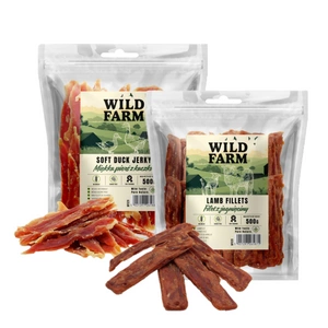 WILD FARM ėrienos filė 500g + minkšta anties krūtinėlė 500g skanėstai šunims
