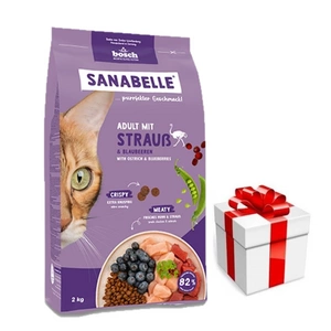 BOSCH Sanabelle Adult Ostrich 8kg + Staigmena katei